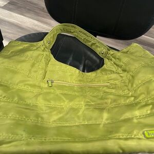 LUG large Lime Green Quilted Tote Bag